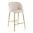 LumiSource Fran Counter Stool, Set of 2, Gold/Cream