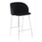 LumiSource Fran Counter Stool, Set of 2 in Chrome/Black Velvet