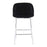 LumiSource Fran Counter Stool, Set of 2 in Chrome/Black Velvet