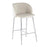 LumiSource Fran Counter Stool, Set of 2 in Chrome/Cream Velvet