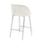 LumiSource Fran Counter Stool, Set of 2 in Chrome/Cream Velvet