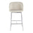 LumiSource Fran Counter Stool, Set of 2 in Chrome/Cream Velvet