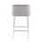 LumiSource Fran Counter Stool, Set of 2 in Chrome/Grey Velvet