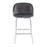 LumiSource Fran Counter Stool, Set of 2 in Chrome/Grey Velvet