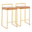 LumiSource Fuji Stacker Counter Stool, Set of 2, Gold/Camel - B26-FUJIAUCAM2