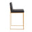 LumiSource Fuji High Back Counter Stool, Set of 2, Gold/Black