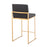 LumiSource Fuji High Back Counter Stool, Set of 2, Gold/Black