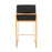 LumiSource Fuji High Back Counter Stool, Set of 2, Gold/Black
