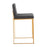 LumiSource Fuji High Back Counter Stool, Set of 2, Gold/Charcoal