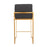 LumiSource Fuji High Back Counter Stool, Set of 2, Gold/Charcoal