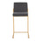 LumiSource Fuji High Back Counter Stool, Set of 2, Gold/Charcoal