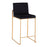 LumiSource Fuji High Back Counter Stool, Set of 2, Gold/Black