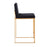 LumiSource Fuji High Back Counter Stool, Set of 2, Gold/Black