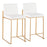 LumiSource Fuji High Back Counter Stool, Set of 2, Gold/White - B26-FUJIHBAUW2