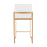LumiSource Fuji High Back Counter Stool, Set of 2, Gold/White