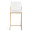 LumiSource Fuji High Back Counter Stool, Set of 2, Gold/White