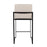 LumiSource Fuji High Back Counter Stool, Set of 2, Black/Beige