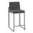 LumiSource Fuji High Back Counter Stool, Set of 2, Black/Charcoal