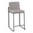 LumiSource Fuji High Back Counter Stool, Set of 2, Black/GY Fabric