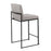 LumiSource Fuji High Back Counter Stool, Set of 2, Black/GY Fabric