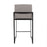 LumiSource Fuji High Back Counter Stool, Set of 2, Black/GY Fabric
