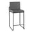 LumiSource Fuji High Back Counter Stool, Set of 2, Black/Grey
