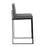 LumiSource Fuji High Back Counter Stool, Set of 2, Black/Grey