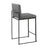 LumiSource Fuji High Back Counter Stool, Set of 2, Black/Grey
