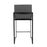 LumiSource Fuji High Back Counter Stool, Set of 2, Black/Grey