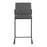 LumiSource Fuji High Back Counter Stool, Set of 2, Black/Grey