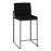 LumiSource Fuji High Back Counter Stool, Set of 2, Black