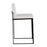 LumiSource Fuji High Back Counter Stool, Set of 2, Black/WH Velvet