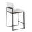LumiSource Fuji High Back Counter Stool, Set of 2, Black/WH Velvet