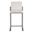 LumiSource Fuji High Back Counter Stool, Set of 2, Black/WH Velvet