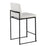 LumiSource Fuji High Back Counter Stool, Set of 2, Black/White
