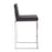 LumiSource Fuji High Back Counter Stool, Set of 2, Steel/Black