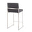 LumiSource Fuji High Back Counter Stool, Set of 2, Steel/Black