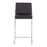LumiSource Fuji High Back Counter Stool, Set of 2, Steel/Black