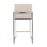 LumiSource Fuji High Back Counter Stool, Set of 2, Steel/Beige