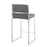 LumiSource Fuji High Back Counter Stool, Set of 2, Steel/Grey