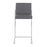 LumiSource Fuji High Back Counter Stool, Set of 2, Steel/Grey