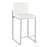 LumiSource Fuji High Back Counter Stool, Set of 2, Steel/White