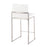LumiSource Fuji High Back Counter Stool, Set of 2, Steel/White