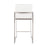 LumiSource Fuji High Back Counter Stool, Set of 2, Steel/White