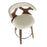 LumiSource Gardenia Counter Stool, Set of 2, Walnut/Cream/Chrome