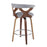 LumiSource Gardenia Counter Stool, Set of 2, Walnut/GY/Chrome
