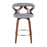 LumiSource Gardenia Counter Stool, Set of 2, Walnut/GY/Chrome