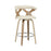 LumiSource Gardenia Counter Stool, Set of 2, Zebra/Cream/Chrome