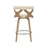 LumiSource Gardenia Counter Stool, Set of 2, Zebra/Cream/Chrome