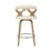 LumiSource Gardenia Counter Stool, Set of 2, Zebra/Cream/Chrome